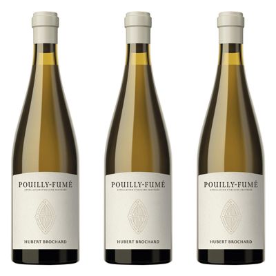 Domaine Hubert Brochard Pouilly Fumé White Wine, France, incl. FeinWert E-Book (3 x 0.75 L)