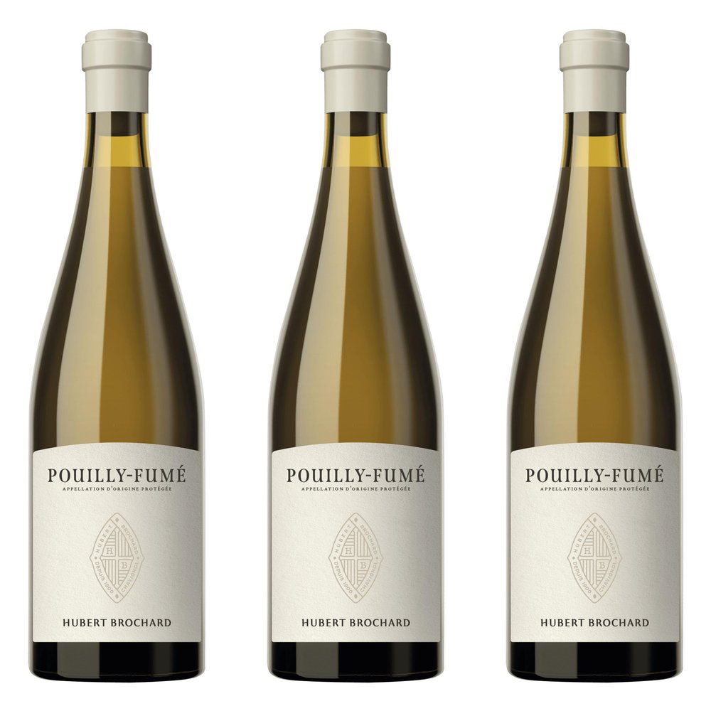 Domaine Hubert Brochard Pouilly Fumé White Wine, France, incl. FeinWert E-Book (3 x 0.75 L)