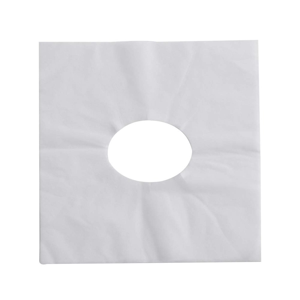 VALICLUD Disposable White Face Hole Covers, Nonwoven, 100 Count