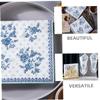 Decorative Floral Paper Napkins, Pack of 5, Blue view 3