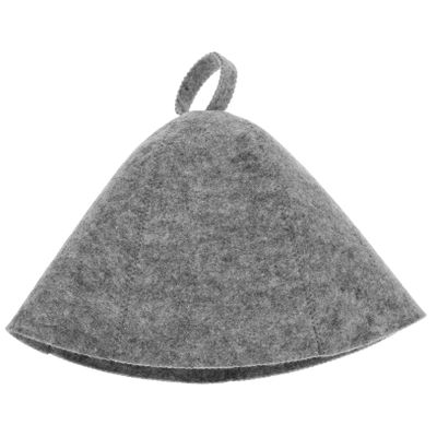 ERINGOGO Gray Felt Sauna Hat, Lightweight Hair Protection for Sauna and Home