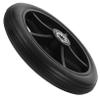 6-Inch Rubber Wheelchair Front Wheel with Axle, Black Replacement Wheel view 1