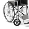 6-Inch Rubber Wheelchair Front Wheel with Axle, Black Replacement Wheel view 2