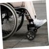 6-Inch Rubber Wheelchair Front Wheel with Axle, Black Replacement Wheel view 4