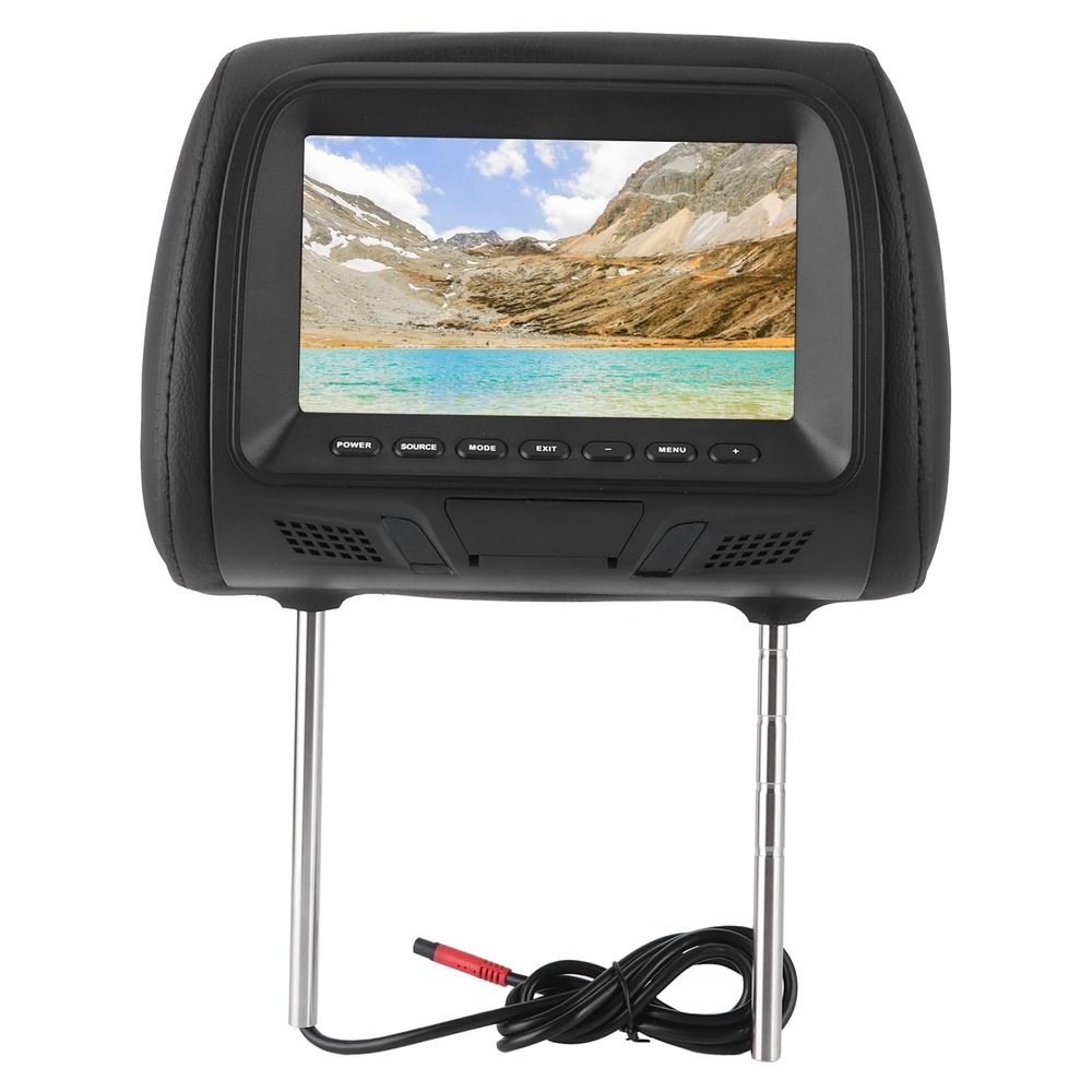 7-Inch RGB LCD Car Headrest Monitor, 1080p MP5 Video Player