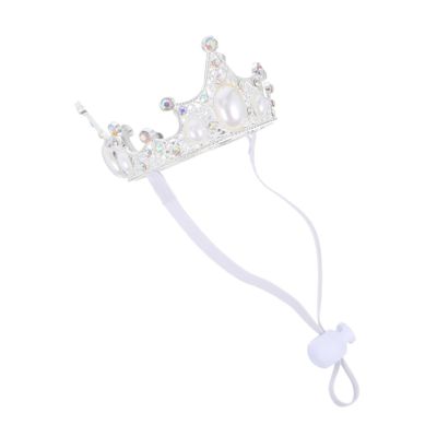 COLLBATH Shiny Silver Pet Crown with Adjustable Headband