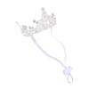 COLLBATH Shiny Silver Pet Crown with Adjustable Headband view 1