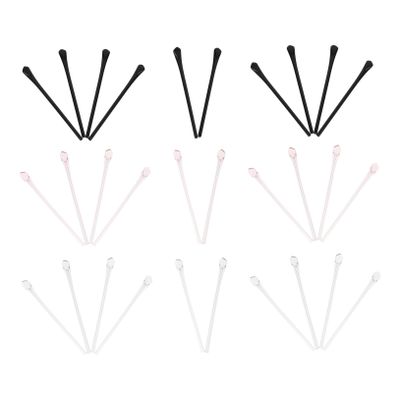 Non-Slip Silicone Eyeglass Temple Tips, 15 Pairs, Transparent