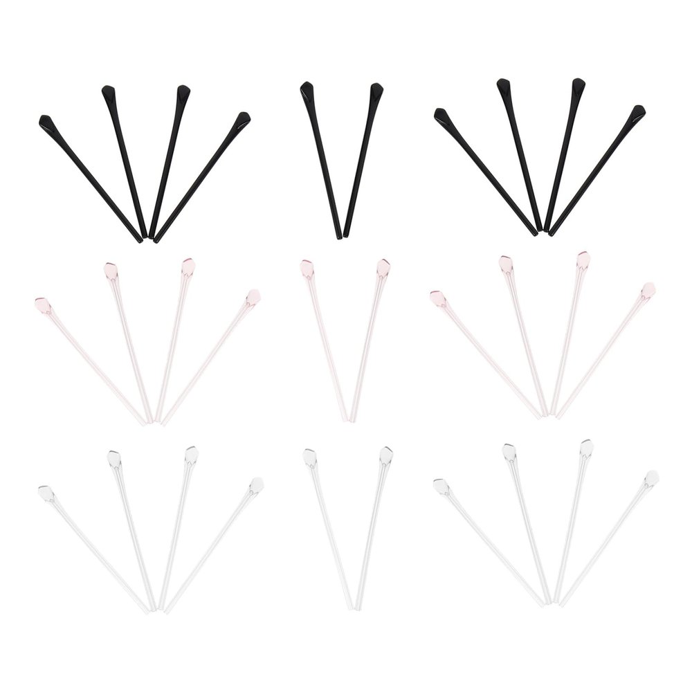 Non-Slip Silicone Eyeglass Temple Tips, 15 Pairs, Transparent
