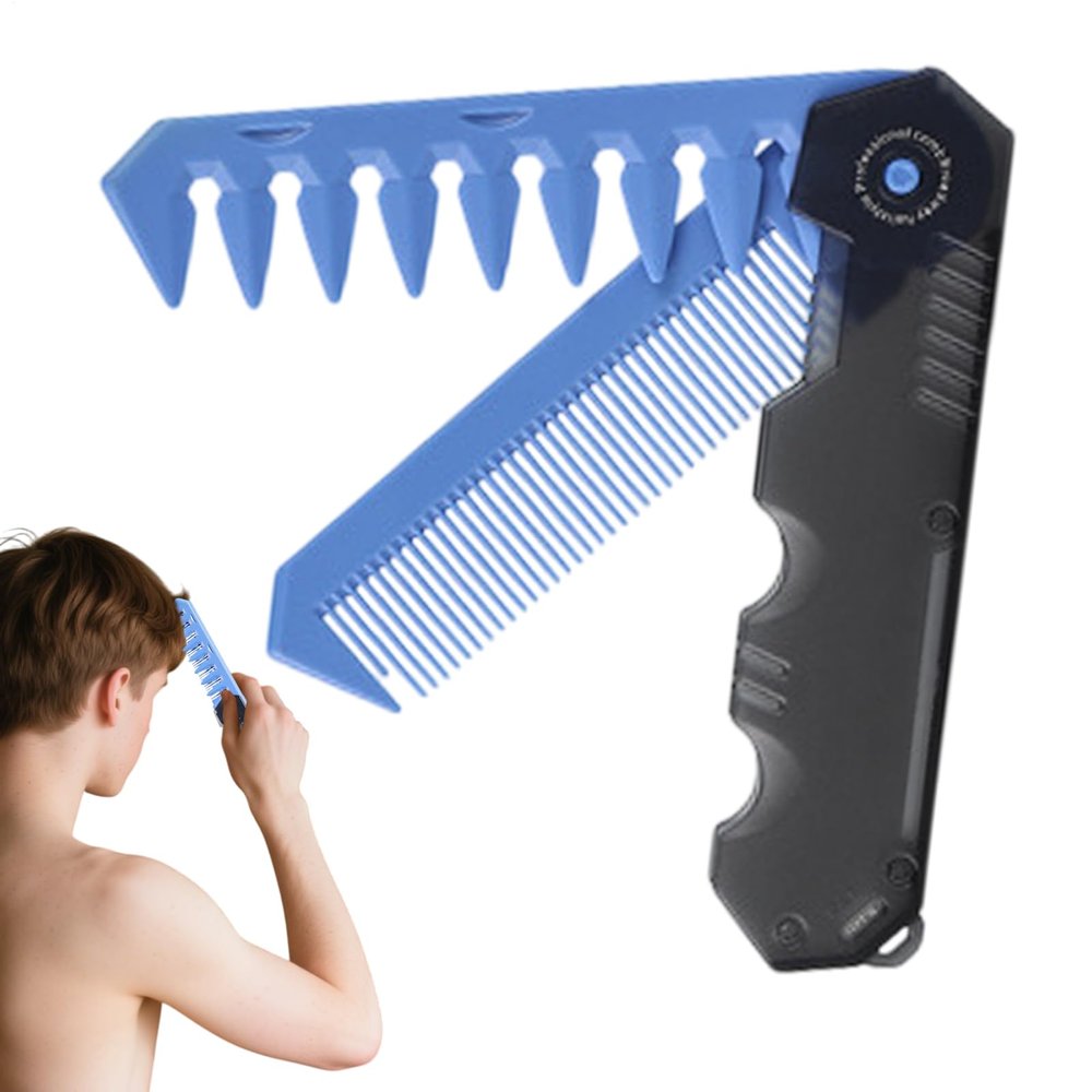 2-in-1 Folding Pocket Beard Comb