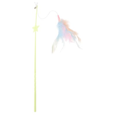 TOYANDONA Interactive Feather Wand Cat Toy with Kitten Design