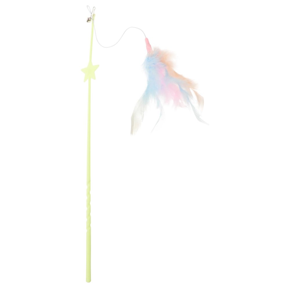 TOYANDONA Interactive Feather Wand Cat Toy with Kitten Design