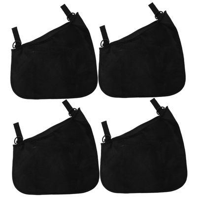 4-Piece Stroller Hanging Bag Set with Adjustable Straps, Black