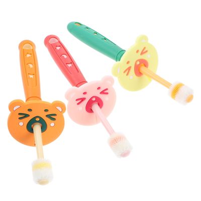 Kids' Toothbrushes, 3-Pack, Rotating PP, for School Enrollment Decor