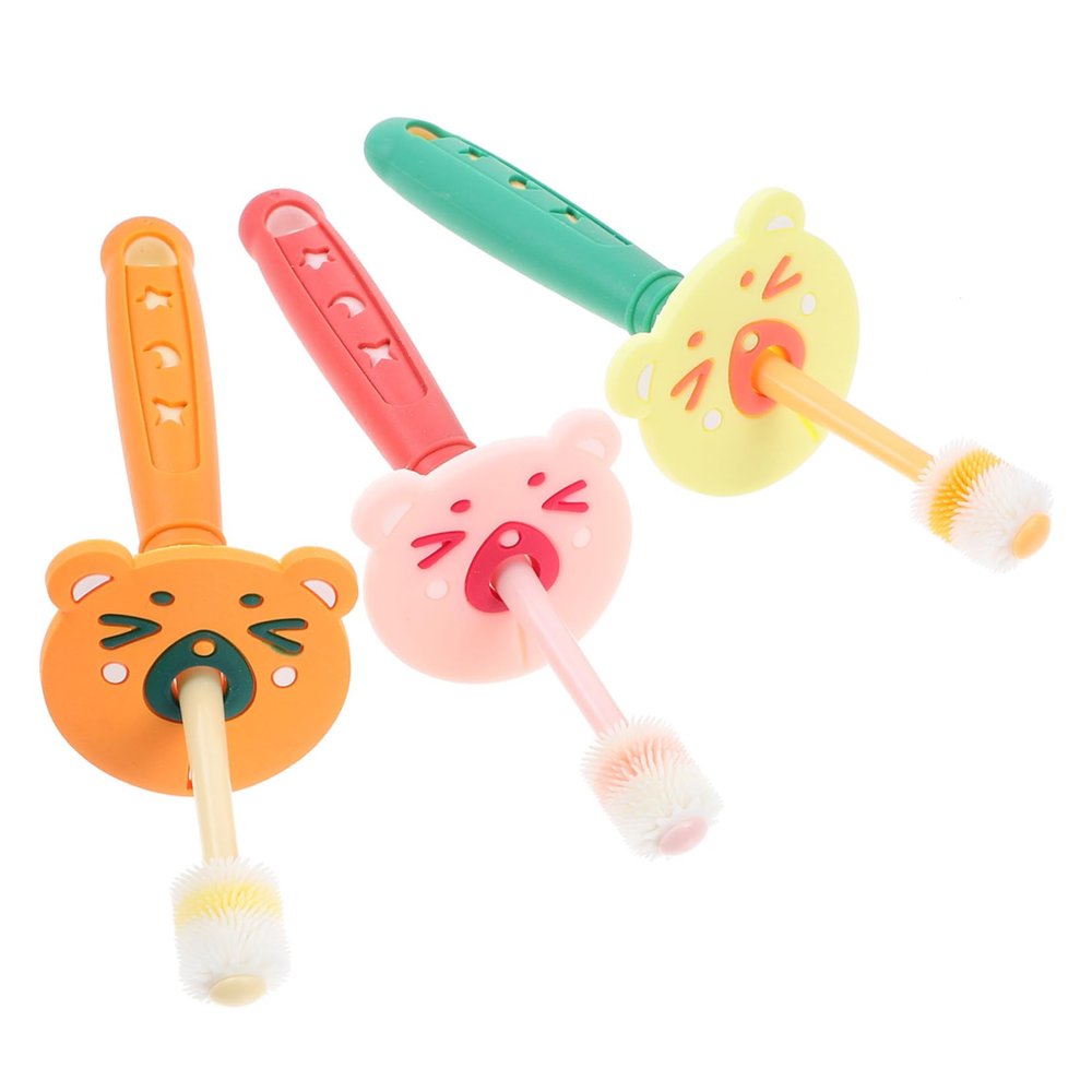Kids' Toothbrushes, 3-Pack, Rotating PP, for School Enrollment Decor