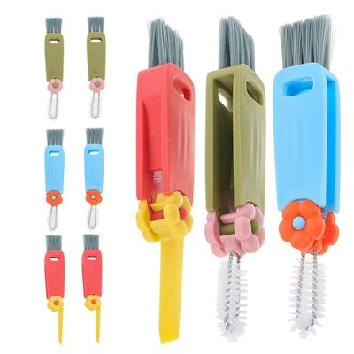 ULTECHNOVO 9-Piece Bottle Brushes and Lid Cleaners with Bristles for Baby Bottles, Sippy Cups and Mugs