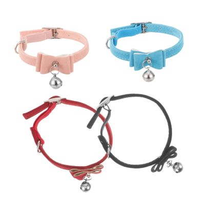 VERDANVERSE Adjustable Pet Collars with Bells - 4 Pieces