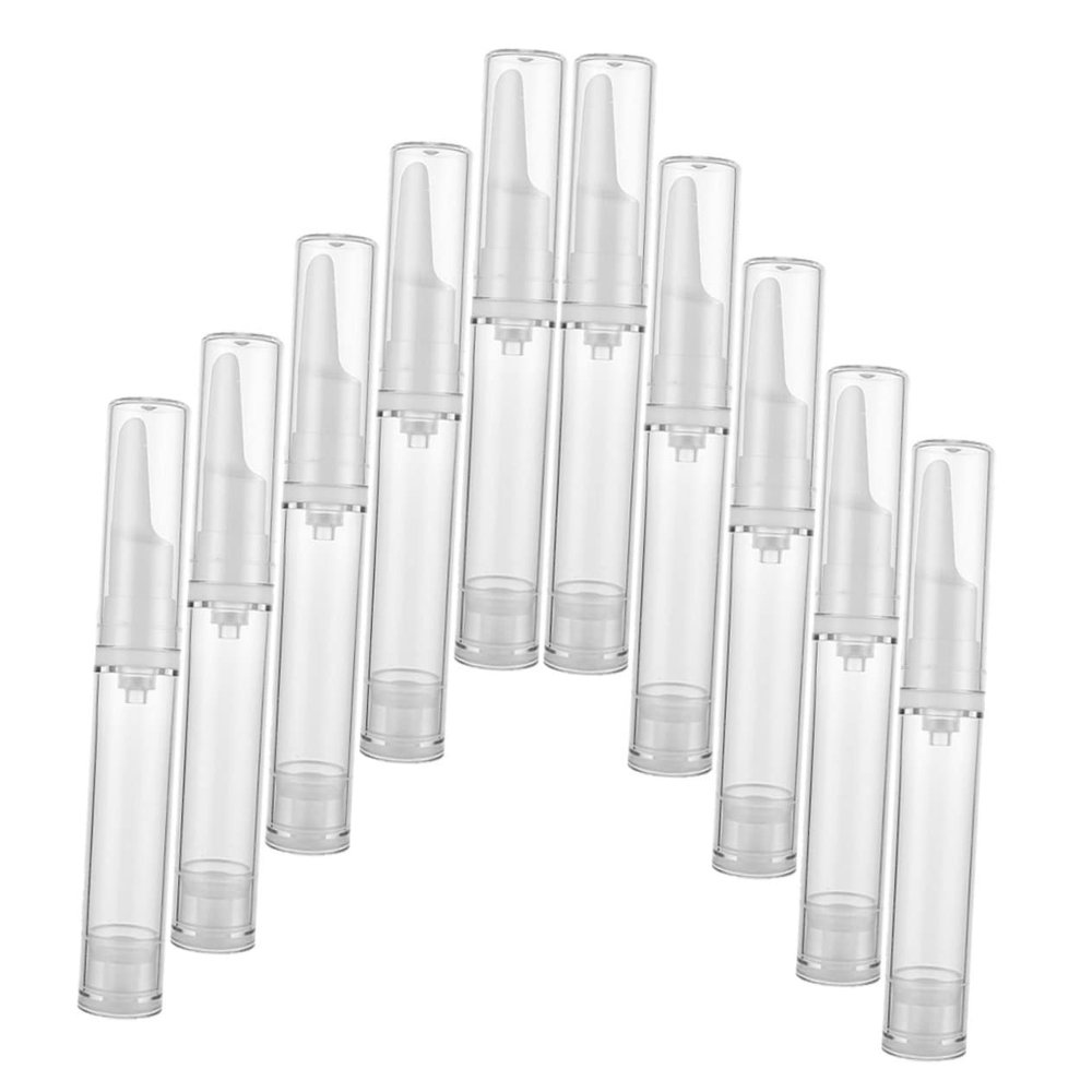 10-Pack 10 mL Plastic Airless Pump Bottles for Lotions