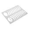 Stainless Steel Eyebrow Stencil for Practice and Salon, Silver view 1