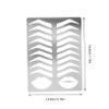 Stainless Steel Eyebrow Stencil for Practice and Salon, Silver view 2