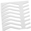 Stainless Steel Eyebrow Stencil for Practice and Salon, Silver view 3