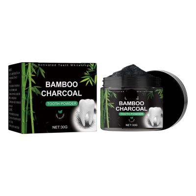 KLYso Bamboo Charcoal Tooth Powder, Natural Whitening and Deep Cleaning, Fresh Breath, Stain and Tartar Removal, Enamel and Gum Care (1 pc)