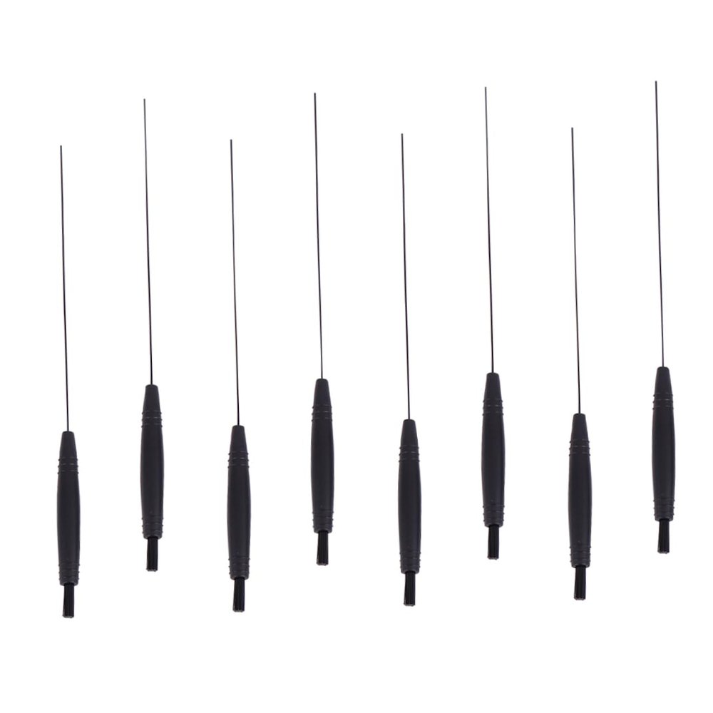Hearing Aid Cleaning Brushes, 8-Pack, ABS, Black