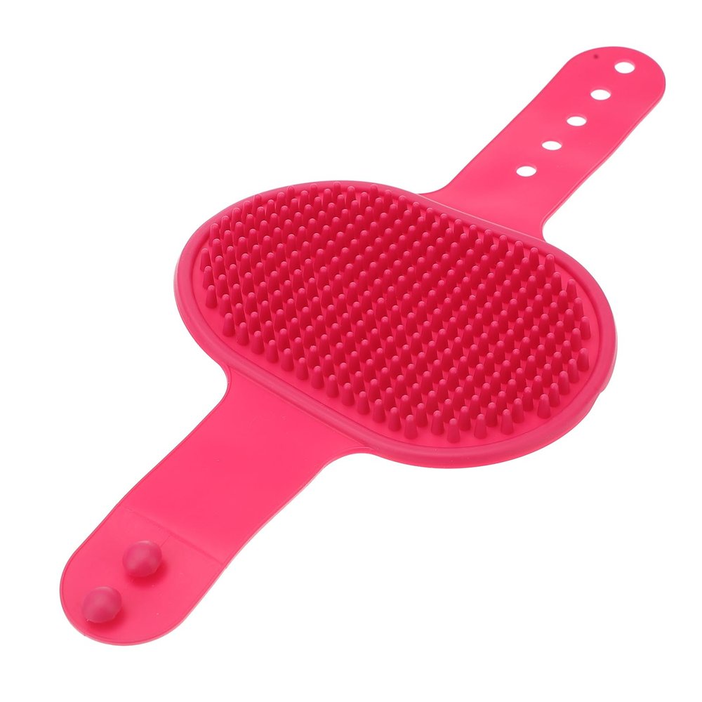Adjustable Rubber Massage Brush for Dogs, Pink