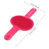 Adjustable Rubber Massage Brush for Dogs, Pink view 2