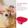 Adjustable Rubber Massage Brush for Dogs, Pink view 4