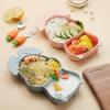 Home Cartoon Rabbit Silicone Suction Plate, Divided Plate, Fork, Spoon, Carrot [Fork] view 4