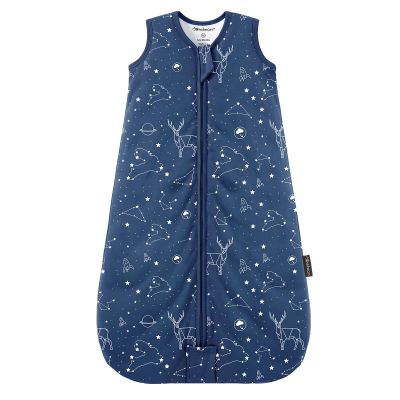 Mosebears Baby Winter Sleeping Bag 2.5 TOG, 100% Cotton, 0–24 Months (Navy Blue, L, 12–18 Months)