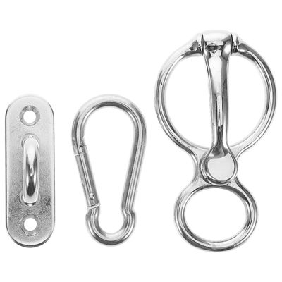 HANABASS Stainless Steel Tie Ring for Horses, Metal Horse Holder Ring for Horse Trailers, Rust-Resistant Steel, Silver