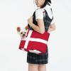 Danish Flag Printed Pet Shoulder Bag for Small Dogs and Cats, Shopping and Travel, Dual-Purpose Bag view 2