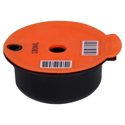 JTLB Reusable Coffee Capsule Filter Cup, Refillable Stainless Steel Mesh, Orange (Red)