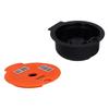 JTLB Reusable Coffee Capsule Filter Cup, Refillable Stainless Steel Mesh, Orange (Red) view 3