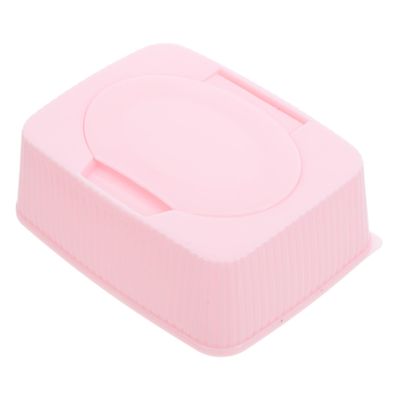 Garneck PP Wipes Box, Compact Wet Wipe Container with Easy-Dispensing Design for Nursery and Office, Pink