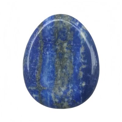 Afucats Natural Lapis Lazuli Crystal Thumb Stone, Water Drop Shape, 4.9 x 4.9 cm