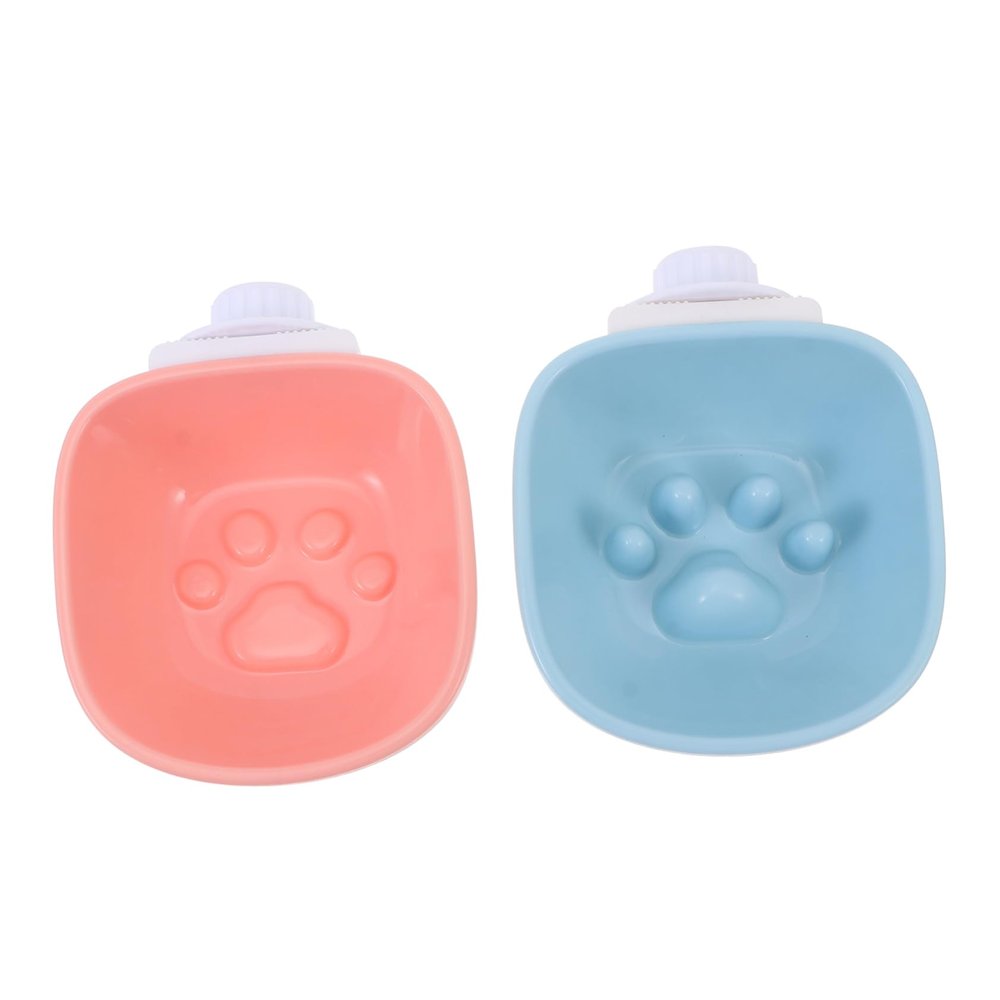 CIYODO 2-Pack Slanted Slow-Feeder Dog Bowls with Hanging Design and Anti-Tip Protection