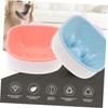 CIYODO 2-Pack Slanted Slow-Feeder Dog Bowls with Hanging Design and Anti-Tip Protection view 3