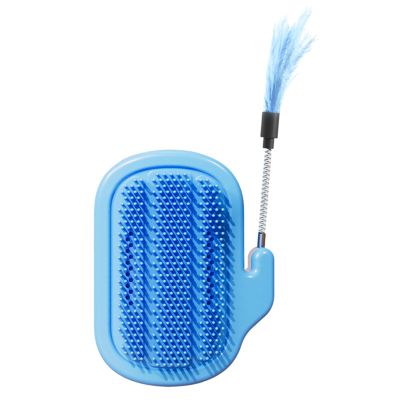 Cat Corner Wall Scratcher with Catnip-Infused Comb Brush