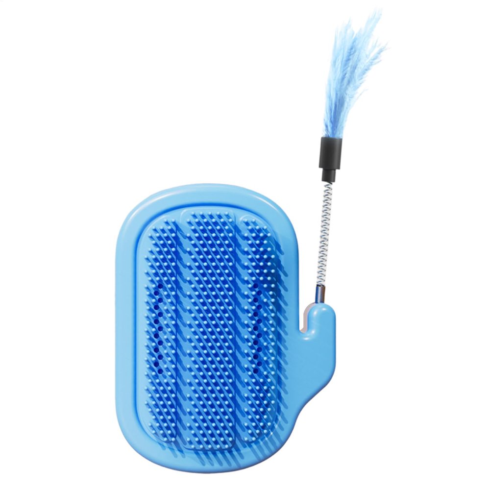 Cat Corner Wall Scratcher with Catnip-Infused Comb Brush