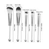 Makeup Brush Set with Metal Handles, 5 Pieces, for Blush and Powder view 2