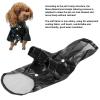 2-Piece Waterproof Hooded Pet Raincoat, Black/Pink, M (XL) view 4