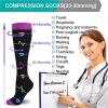 RRYPBOVG Men's Compression Socks for Running, Soccer, Leggings, Unisex Adults, Red, Edition Network (MIX006-74, S–M) view 2