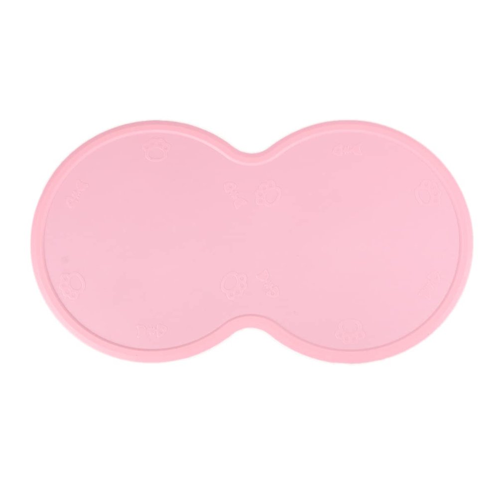 CIYODO Non-Slip Cat Feeding Mat, Heat-Resistant, Cloud-Shaped, Soft Pink