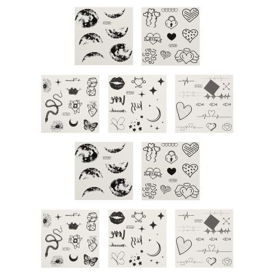 Halloween Temporary Body Stickers, 10-Piece PVC Set