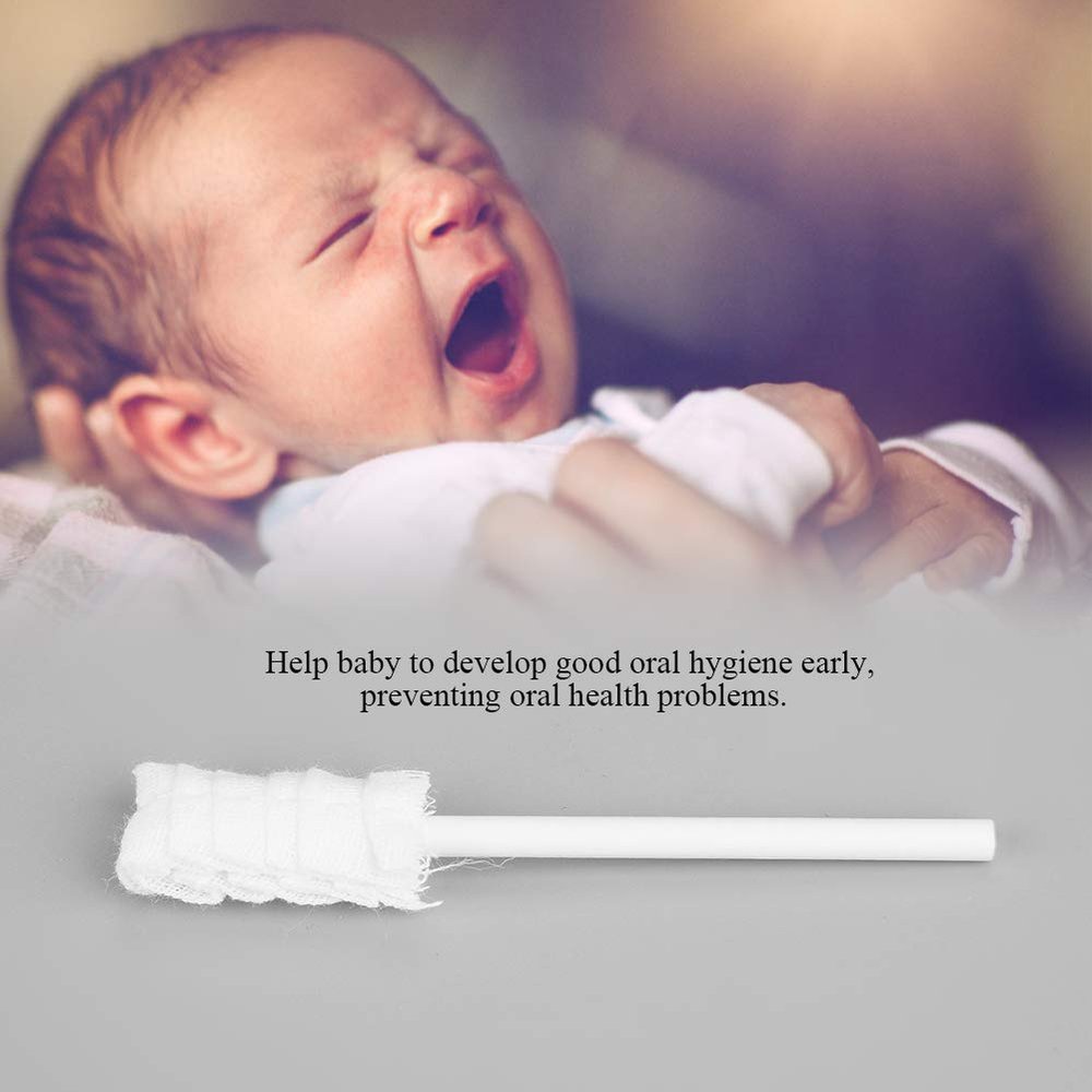 10-Piece Disposable Baby Toothbrush Set with Tongue Cleaner and Gauze
