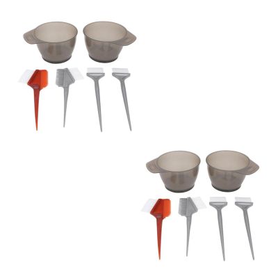 CALLARON 2 Sets of Reusable Hair Dye Bowls with Combs