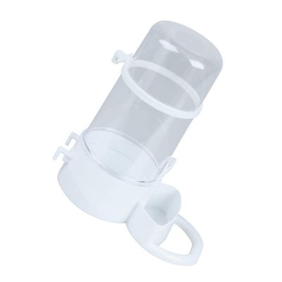 TOYANDONA Automatic Hamster Feeder, Plastic, Ample Capacity, White Design, Transparent Food Container for Rabbits and Small Cats